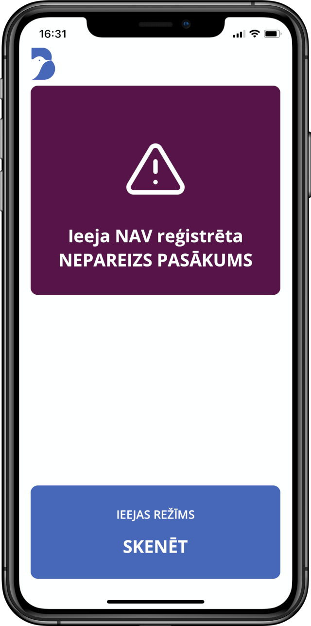 Biļete nav derīga