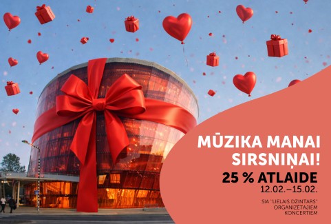 Izrādes "Liepājas koncertzāles “Lielais dzintars” Valentīndienas atlaide" attels