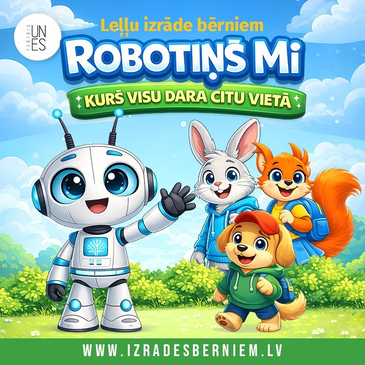 Izrādes "ROBOTIŅŠ MI - KURŠ VISU DARA CITU VIETĀ leļļu izrāde bērniem / TEĀTRIS UN ES" attels