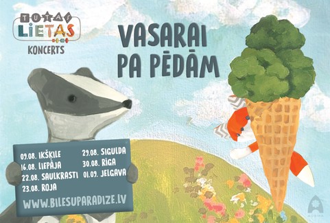 Izrādes "TUTAS KONCERTUZVEDUMS – VASARAI PA PĒDĀM" attels