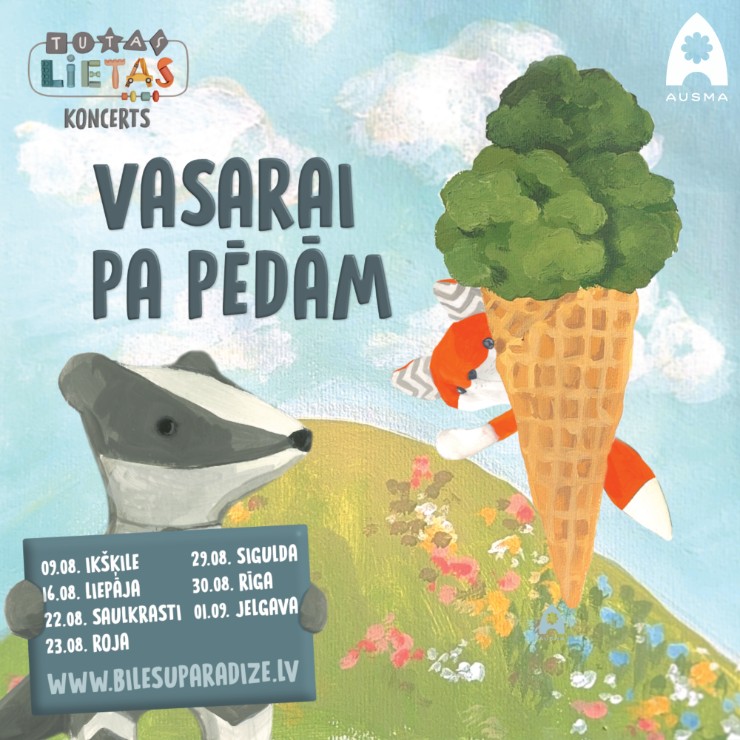 Izrādes "TUTAS KONCERTUZVEDUMS – VASARAI PA PĒDĀM" attels