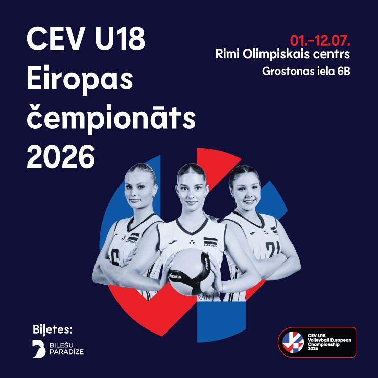 Izrādes "CEV U18 Eiropas čempionāts 2026 sievietēm / 2026 CEV U18 Women's European Volleyball Championship" attels