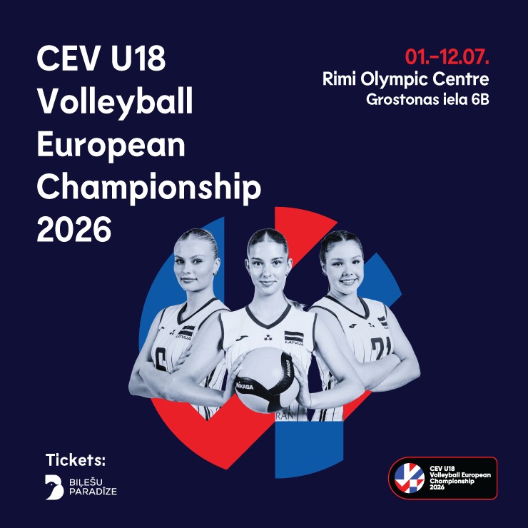 Image of the event "CEV U18 Eiropas čempionāts 2026 sievietēm / 2026 CEV U18 Women's European Volleyball Championship"