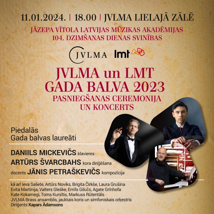 Izrādes "JVLMA un LMT GADA BALVAS 2023 pasniegšanas ceremonija un koncerts" attels