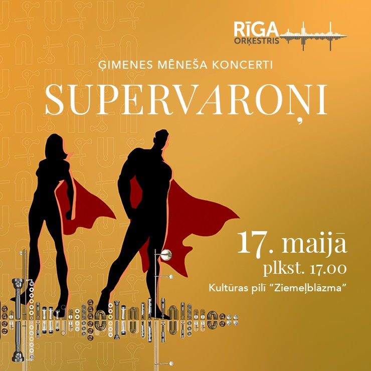 Izrādes "SUPERVAROŅI. Orķestris Rīga bērniem" attels