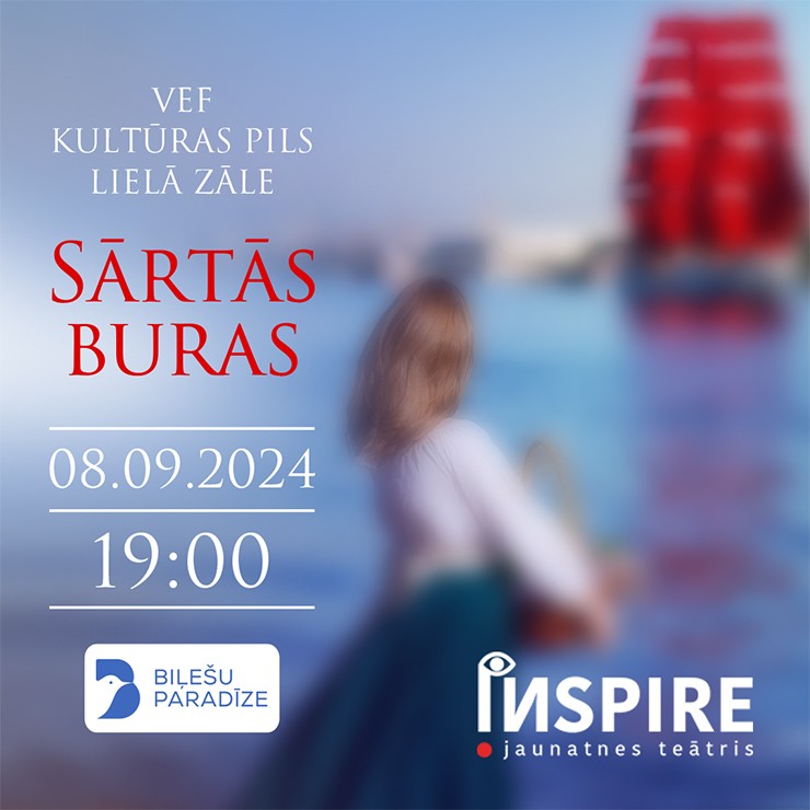 Izrādes "Sārtās buras" attels