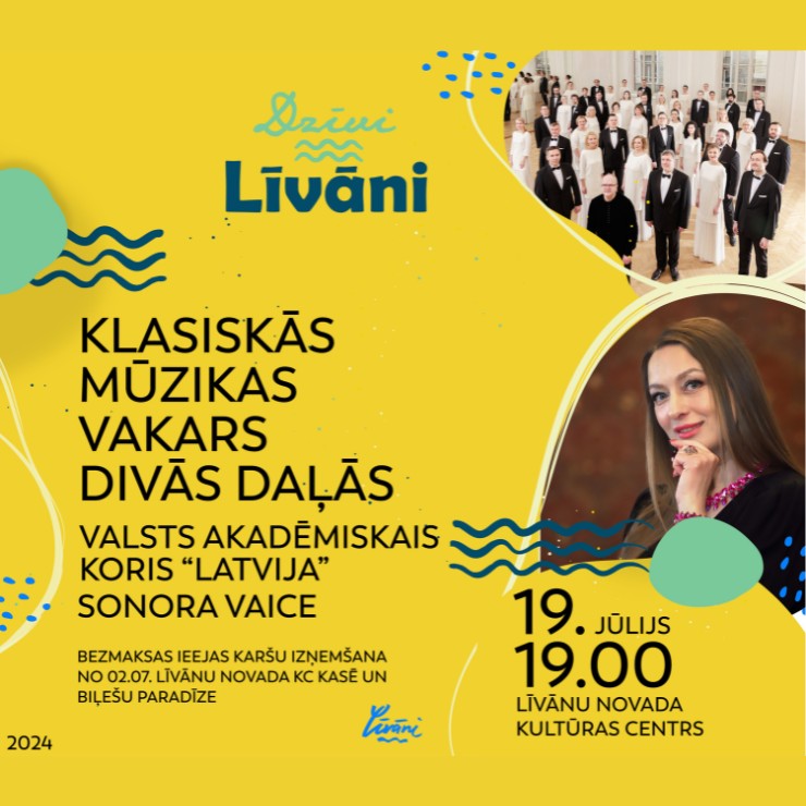 Izrādes "Līvānu pilsētas svētku atklāšanas vakars divās daļās / Valsts akadēmiskais koris Latvija un Sonora Vaice" attels