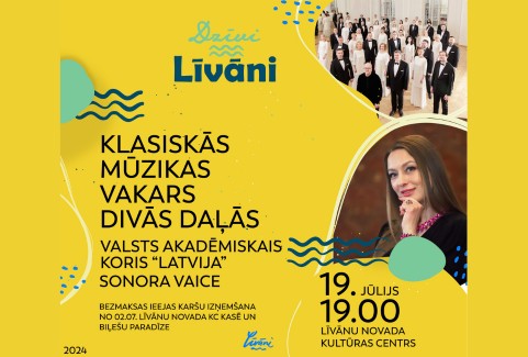 Izrādes "Līvānu pilsētas svētku atklāšanas vakars divās daļās / Valsts akadēmiskais koris Latvija un Sonora Vaice" attels