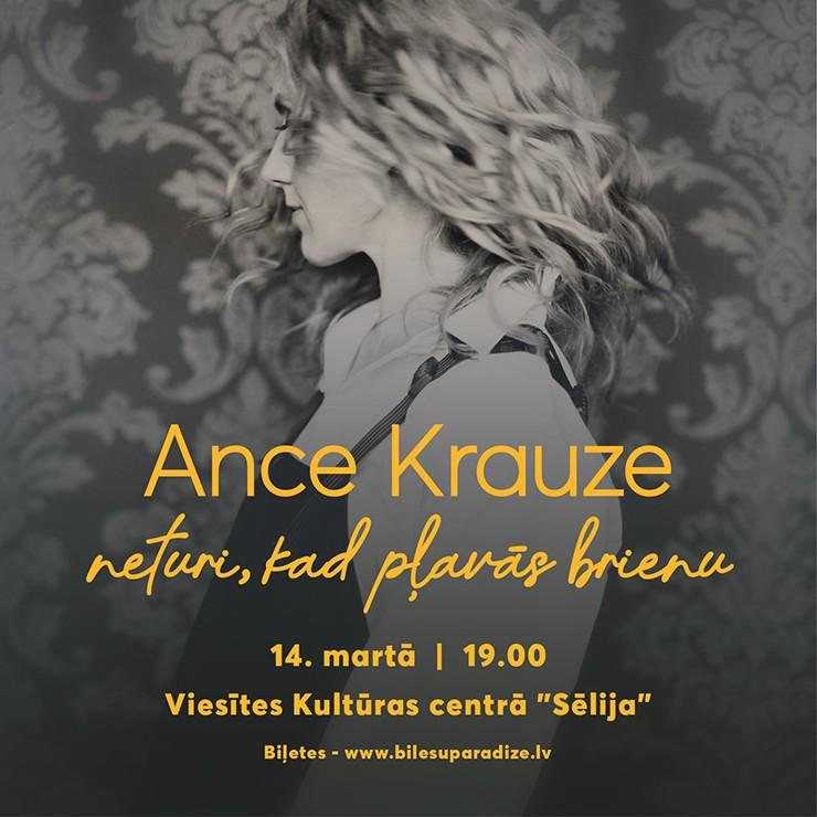 Izrādes "ANCE KRAUZE | Neturi, kad pļavās brienu..." attels