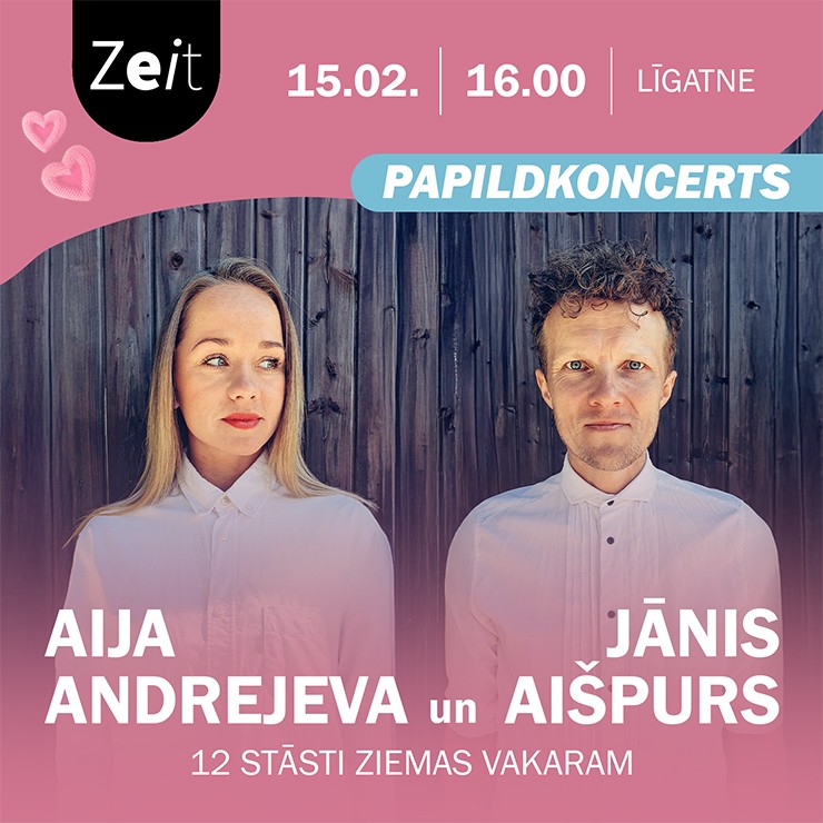 Izrādes "AIJA ANDREJEVA UN JĀNIS AIŠPURS | 12 STĀSTI ZIEMAS VAKARAM" attels