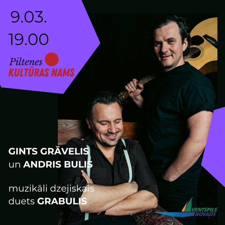 Izrādes "Andris Bulis un Gints Grāvelis, muzikāli dzejisks duets “GraBulis”" attels