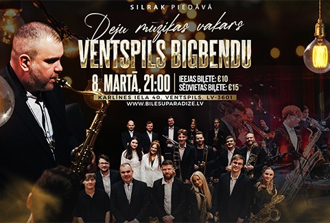 Izrādes "Deju vakars kopā ar Ventspils bigbendu" attels