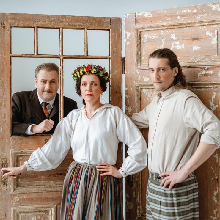 Izrādes "LIELĀKĀ SAULGRIEŽU TRADĪCIJA - SKRODERDIENAS SILMAČOS" attels