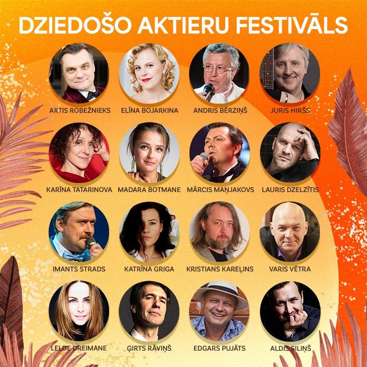 Izrādes "Dziedošo aktieru festivāls “Viena vieta uz brieža vēl brīva”" attels