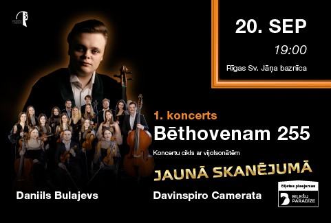 Izrādes "Daniils Bulajevs un Davinspiro Camerata - Bēthovena vijolsonātes JAUNĀ SKANĒJUMĀ! 1. koncerts" attels