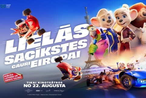 Izrādes "KINO/LIELĀS SACĪKSTES CAURI EIROPAI" attels