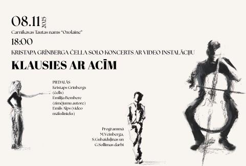 Izrādes "KLAUSIES AR ACĪM" attels