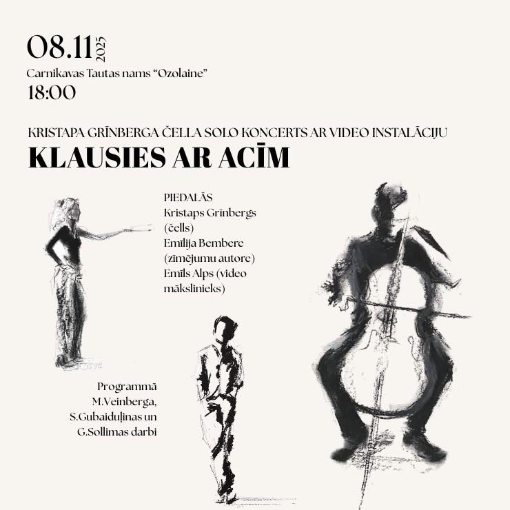 Izrādes "KLAUSIES AR ACĪM" attels