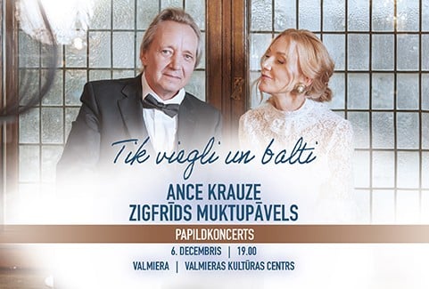 Izrādes "TIK VIEGLI UN BALTI | Ance Krauze un Zigfrīds Muktupāvels Ziemassvētkos" attels
