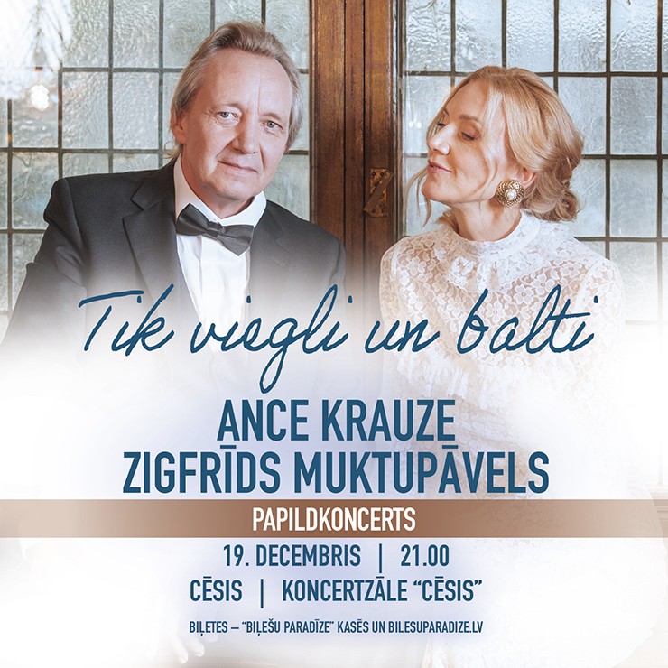 Izrādes "TIK VIEGLI UN BALTI | Ance Krauze un Zigfrīds Muktupāvels Ziemassvētkos" attels