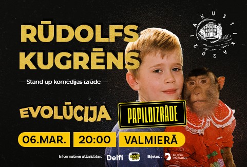 Izrādes "Rūdolfs Kugrēns | EVOLŪCIJA | Stand-Up komēdija | Kultūrtelpā AKUSITKA, Valmierā" attels