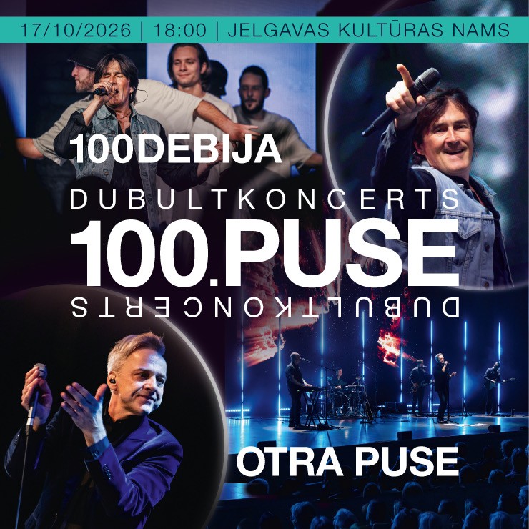 Izrādes "Dubultkoncerts 100.PUSE (Otra Puse & 100Debija)" attels