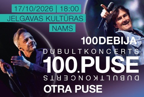 Izrādes "Dubultkoncerts 100.PUSE (Otra Puse & 100Debija)" attels