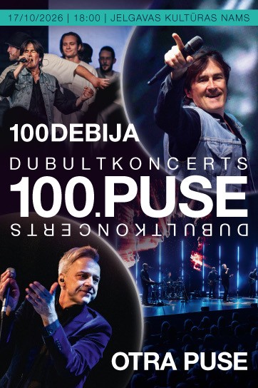 Meklēšanas rezultāta izrādes "Dubultkoncerts 100.PUSE (Otra Puse & 100Debija)" attels