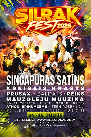 Meklēšanas rezultāta izrādes "SILRAK FEST 2026 - PIRMĀS DIENAS BIĻETE" attels
