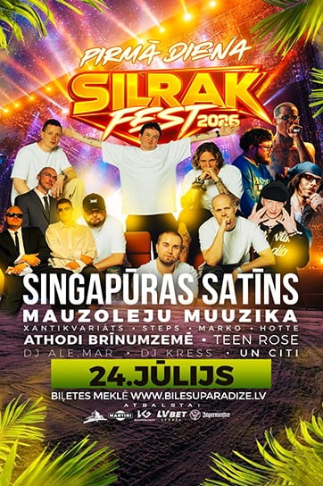 Изображение мероприятия "SILRAK FEST 2026 - PIRMĀS DIENAS BIĻETE" из результатов поиска