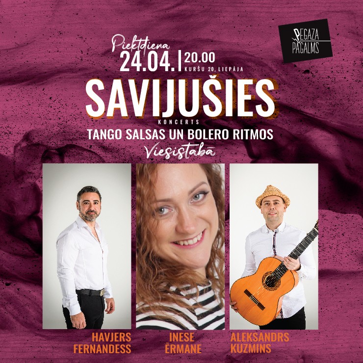 Izrādes "SAVIJUŠIES. Inese Ērmane, Havjers Fernandess un Aleksandrs Kuzmins / Koncerts tango, salsas un bolero ritmos" attels