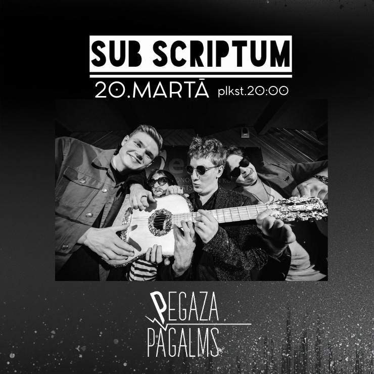Izrādes "Sub Scriptum. Akustiskais koncerts Pegaza Viesistabā" attels
