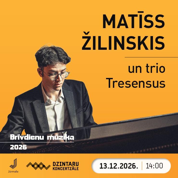 Image of the event "Brīvdienu mūzika. Matīss Žilinskis un trio Tresensus"
