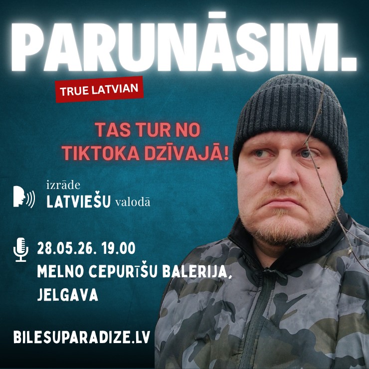 Izrādes "True Latvian - Parunāsim" attels