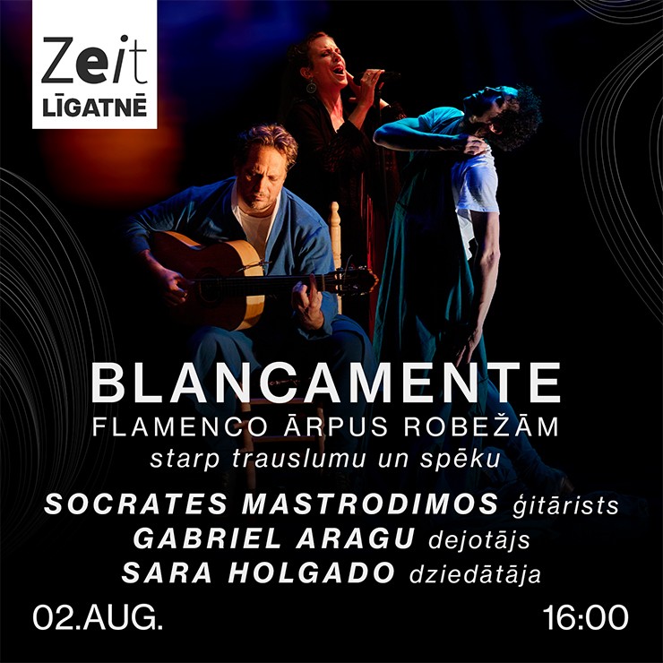 Izrādes "BLANCAMENTE | Flamenko ārpus robežām | Socrates Mastrodimos, Gabriel Aragu un Sara Holgado" attels