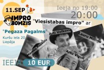 Meklēšanas rezultāta izrādes "IMPRO BOMZIS | Improvizēta izrāde "Viesistabas impro"" attels