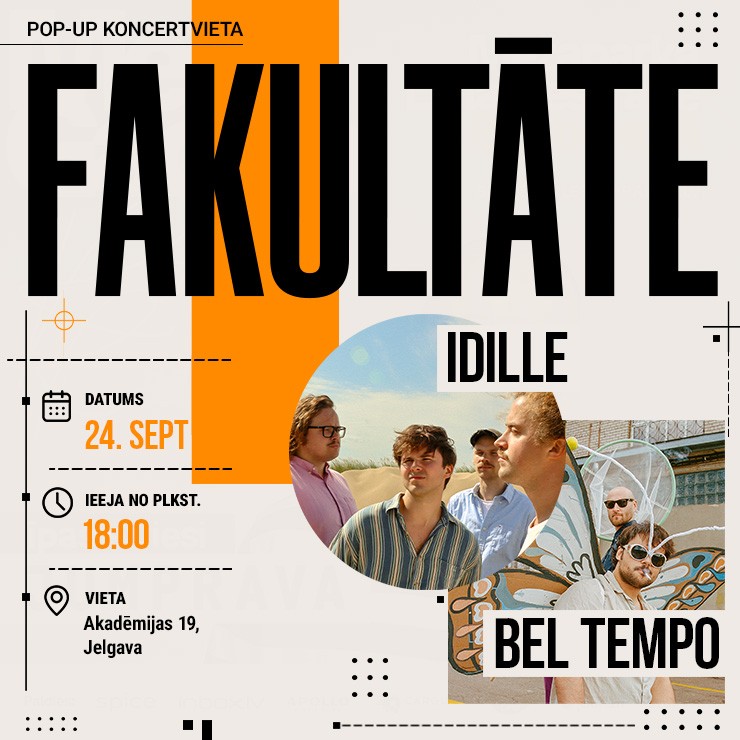 Izrādes "FAKULTĀTES atklāšanas koncerts – IDILLE + BEL TEMPO" attels