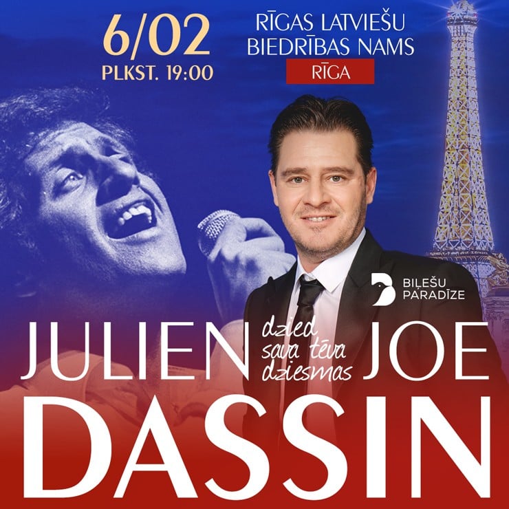 Изображение спектакля "Julien Dassin: muzikāls ceļojums Joe Dassin pasaulē"