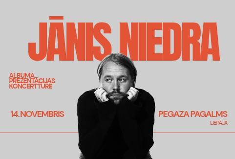 Изображение спектакля "JĀNIS NIEDRA | Albuma prezentācija Pegaza Pagalmā"