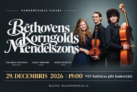 Изображение спектакля "Bēthovens, Mendelszons, Korngolds"