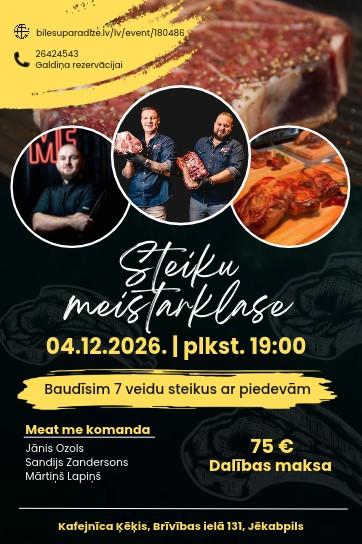 Изображение мероприятия "Steiku meistarklase kopā ar MeatMe Sandiju Zandersonu un Jāni Ozolu" из результатов поиска