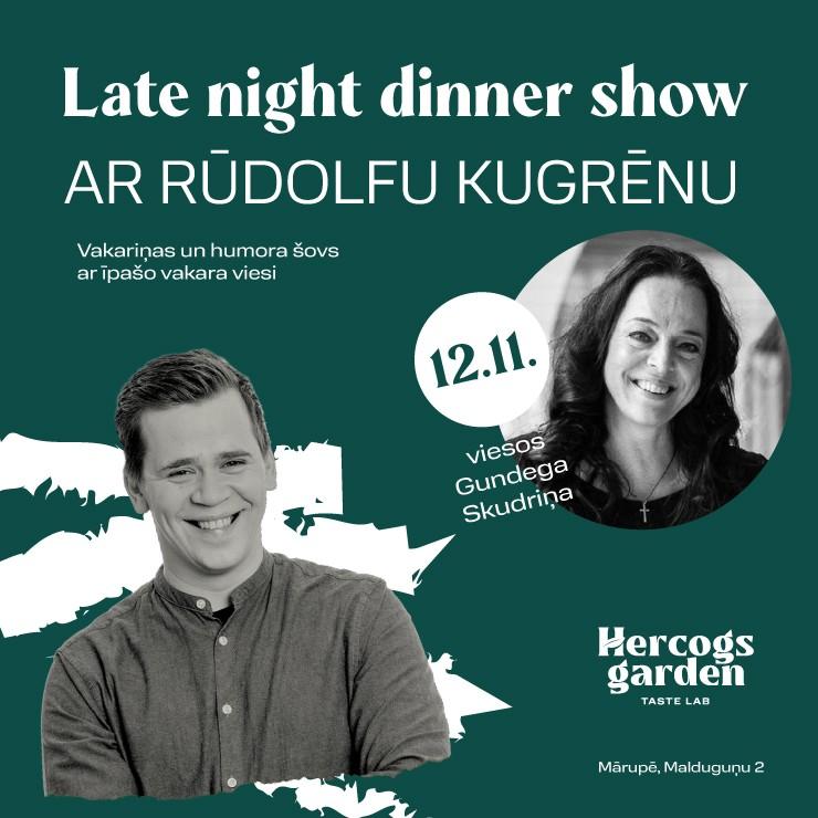 Izrādes "Late Night Dinner Show ar Rūdolfu Kugrēnu" attels