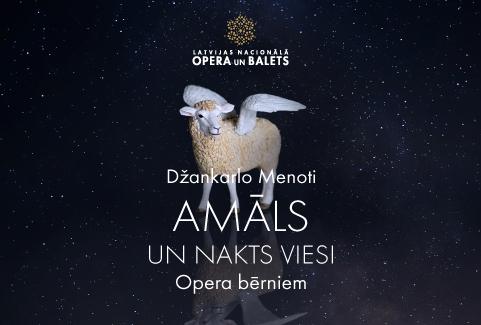 Izrādes "AMĀLS UN NAKTS VIESI" attels