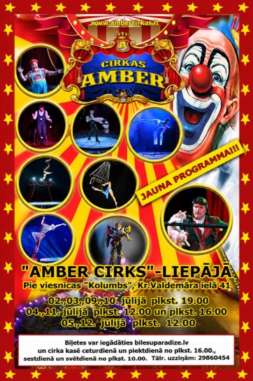 Изображение мероприятия "Cirka izrāde AMBER CIRKS / Jauna programma" из результатов поиска