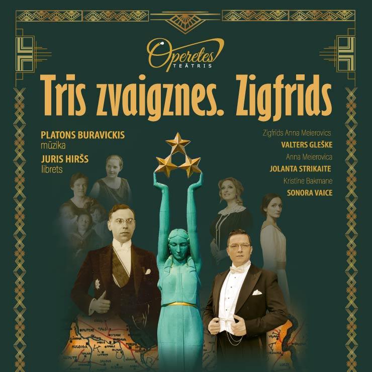 Izrādes "Operete - biogrāfisks stāsts. Trīs zvaigznes Zigfrīds" attels