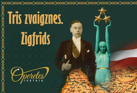 Izrādes "Operete - biogrāfisks stāsts. Trīs zvaigznes Zigfrīds" attels