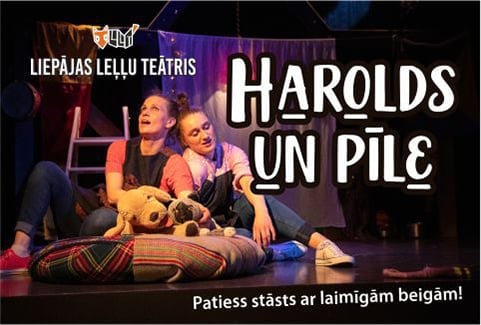 Izrādes "IERAKSTS. HAROLDS UN PĪLE. Stāsts ar laimīgām beigām" attels