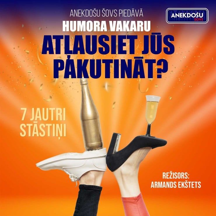 Izrādes "ATĻAUSIET JŪS PAKUTINĀT? humora vakars pieaugušajiem | ANEKDOŠU ŠOVS" attels