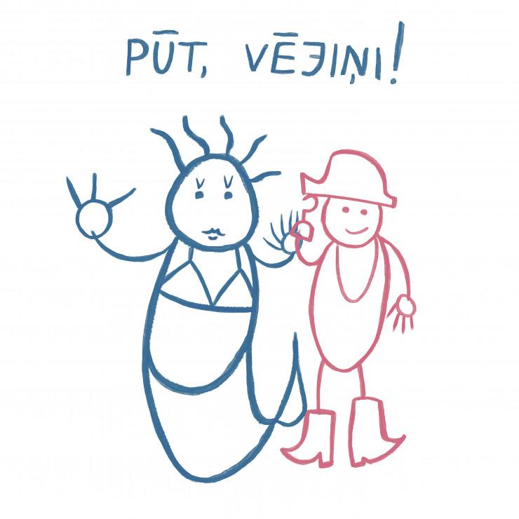 Izrādes "Mūzikls Pūt, vējiņi!" attels