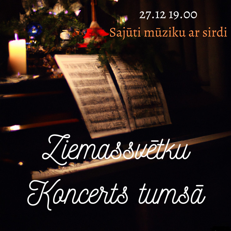 Izrādes "Ziemassvētku koncerts tumsā" attels